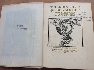 Lot 1599 - Book- The Rhinegold and the Valkyrie, illustrated by Arthur Rackham, 1910