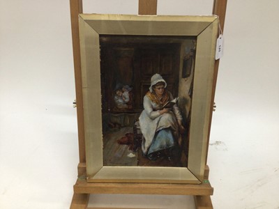 Lot 145 - After Thomas Faed, RA, "When The Children Are Asleep", oil on board
