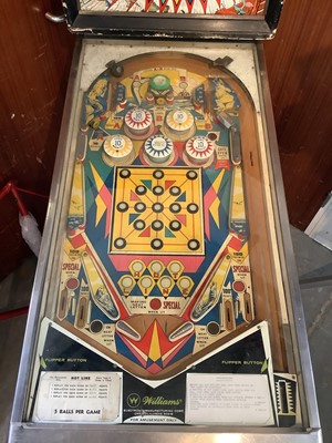 Lot 2442 - Vintage Williams arcade pinball machine on stand