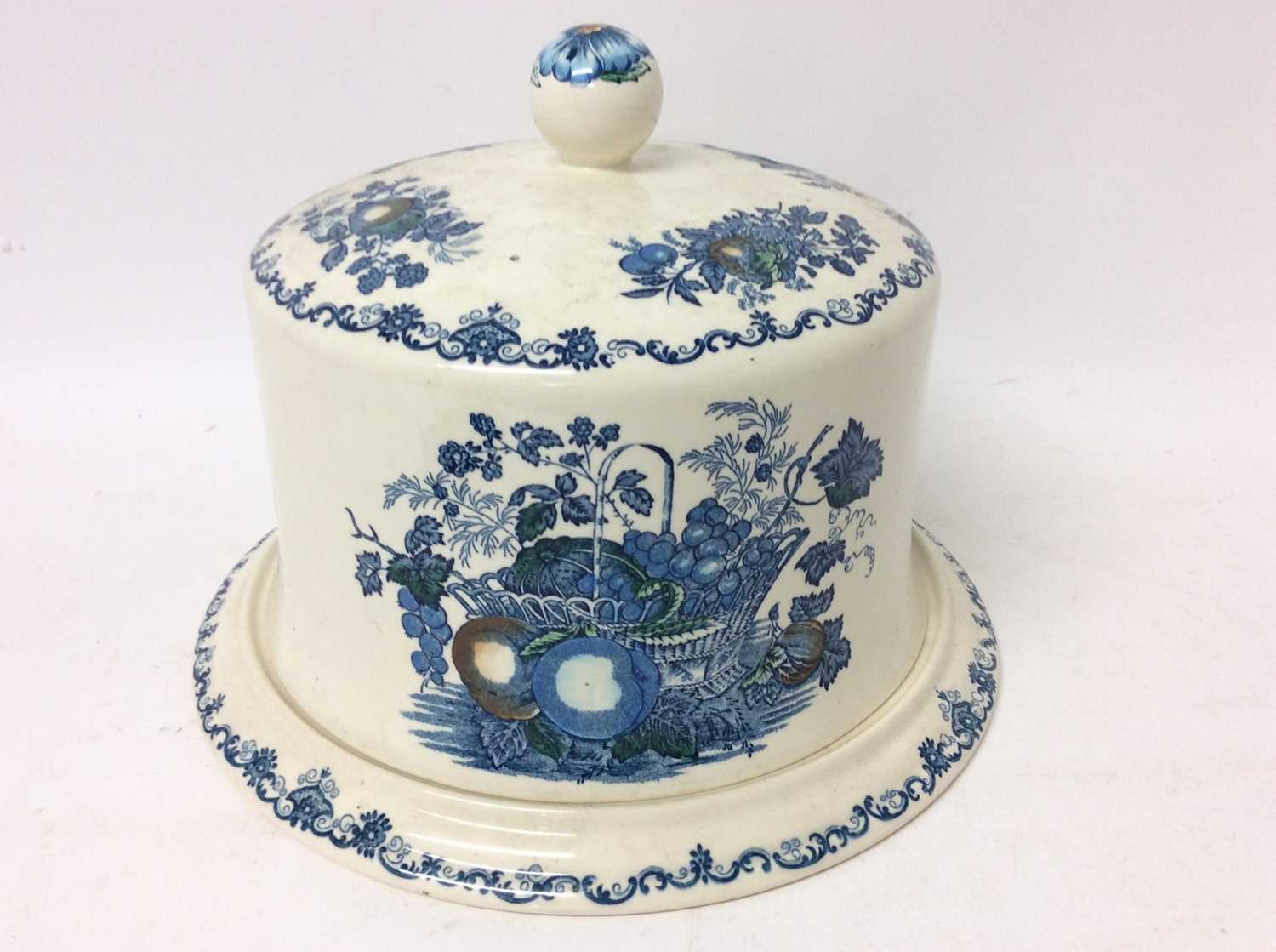 Lot 1214 - Mason's Fruit Basket pattern cheese dome