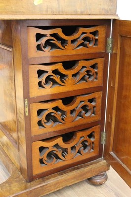 Lot 1404 - Victorian walnut piano top Davenport desk