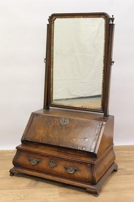 Lot 1408 - George II style walnut dressing table mirror