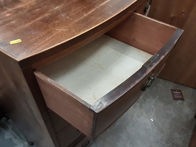 Lot 907 - Regency bowfront mahogany chest