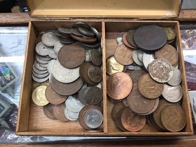 Lot 130 - Coins- GB accumulation in cigarette box