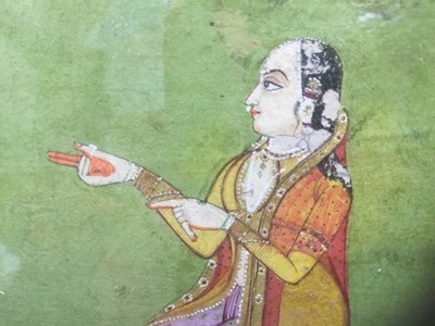 Lot 183 - 19th century Indian miniature gouache on paper, together with another Indian miniature