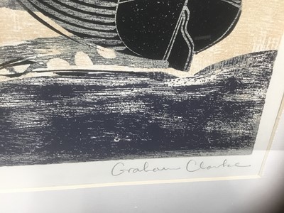 Lot 189 - Graham Clarke (b. 1941) woodcut, 1967, 'Cadgwith’ numbered 31/50
