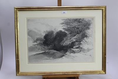 Lot 1254 - Robert Leman (1799-1863) pencil and black chalk, landscape study, signed and dated 1860