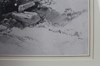 Lot 1254 - Robert Leman (1799-1863) pencil and black chalk, landscape study, signed and dated 1860