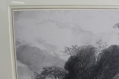 Lot 1254 - Robert Leman (1799-1863) pencil and black chalk, landscape study, signed and dated 1860