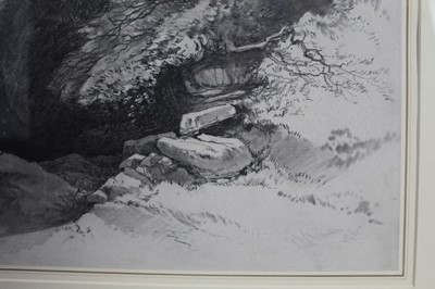 Lot 1254 - Robert Leman (1799-1863) pencil and black chalk, landscape study, signed and dated 1860