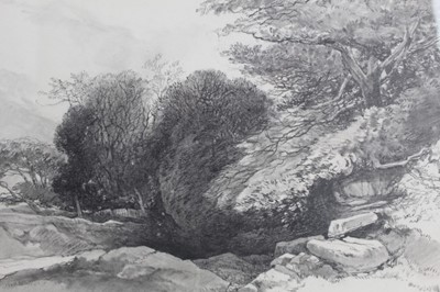 Lot 1254 - Robert Leman (1799-1863) pencil and black chalk, landscape study, signed and dated 1860