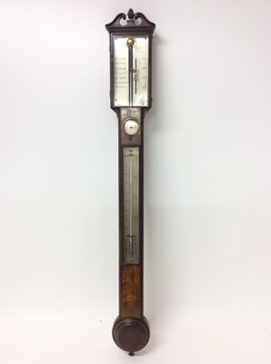 Lot 670 - George III stick barometer by Poncione Columbo & Co, London