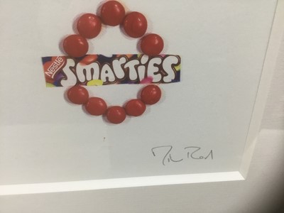 Lot 74 - Mike Read, contemporary, signed limited edition artists proof print - Choc-Art, Smarties Tube Map, 1/25, 52cm x 81cm, in glazed frame