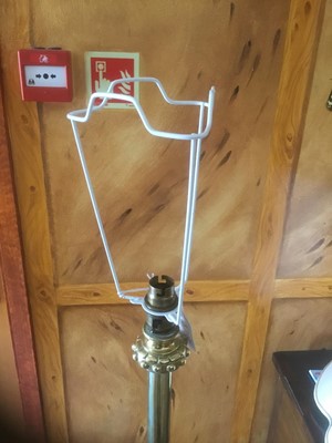 Lot 998 - Victorian brass standard lamp