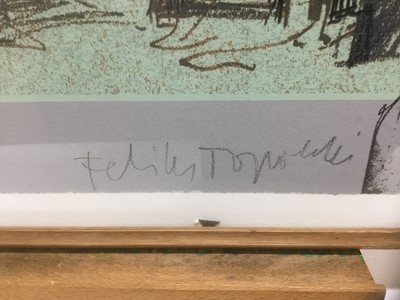 Lot 268 - Feliks Topolski (1907-1989) signed limited edition lithograph - Lord Hailsham, 101/275, 67cm x 51cm, in glazed frame