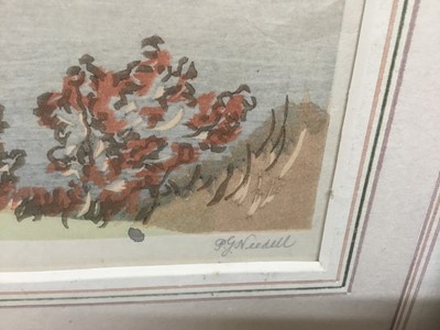 Lot 265 - Philip G Needell (1886-1974) signed colour woodcut - Waterloo Place, Christchurch, 21cm x 32cm, mounted