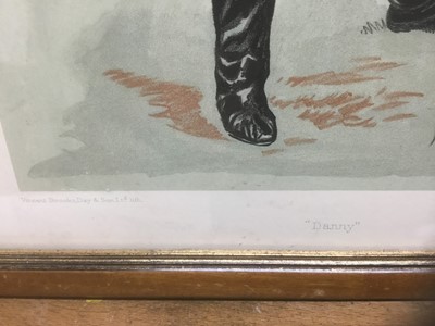 Lot 170 - Edwardian Vanity Fair lithograph - the jockey Danny Maher, 38cm x 25cm, in glazed frame