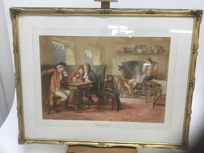 Lot 194 - George Sheridan Knowles (1863-1931)) watercolour Relating his adventures, signed, 36 x 52cm, glazed frame