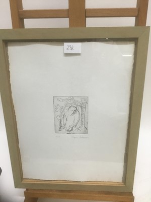 Lot 116 - Marcia Blakenham (b. 1946), two signed etchings - figures, one numbered 15/16, in glazed frames