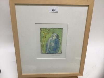 Lot 282 - Marcia Blakenham (b. 1946), two signed etchings - figures, one numbered 15/16, in glazed frames