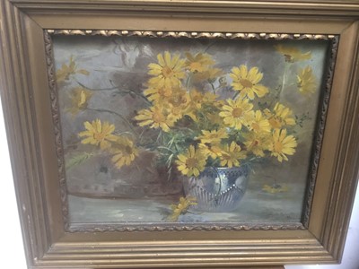 Lot 278 - Italian school, early 20th century, oil on canvas, vase of flowers, indistinctly signed and inscribed Napoli, 29;x 36cm, framed