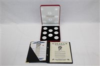 Lot 1369 - Diana Princess of Wales Silver Proof Coins...