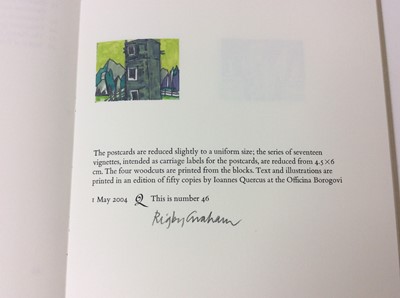 Lot 115 - Rigby Graham- Postcards for Murphy, signed and numbered 46 /50,: together with various Rigby Graham Publications