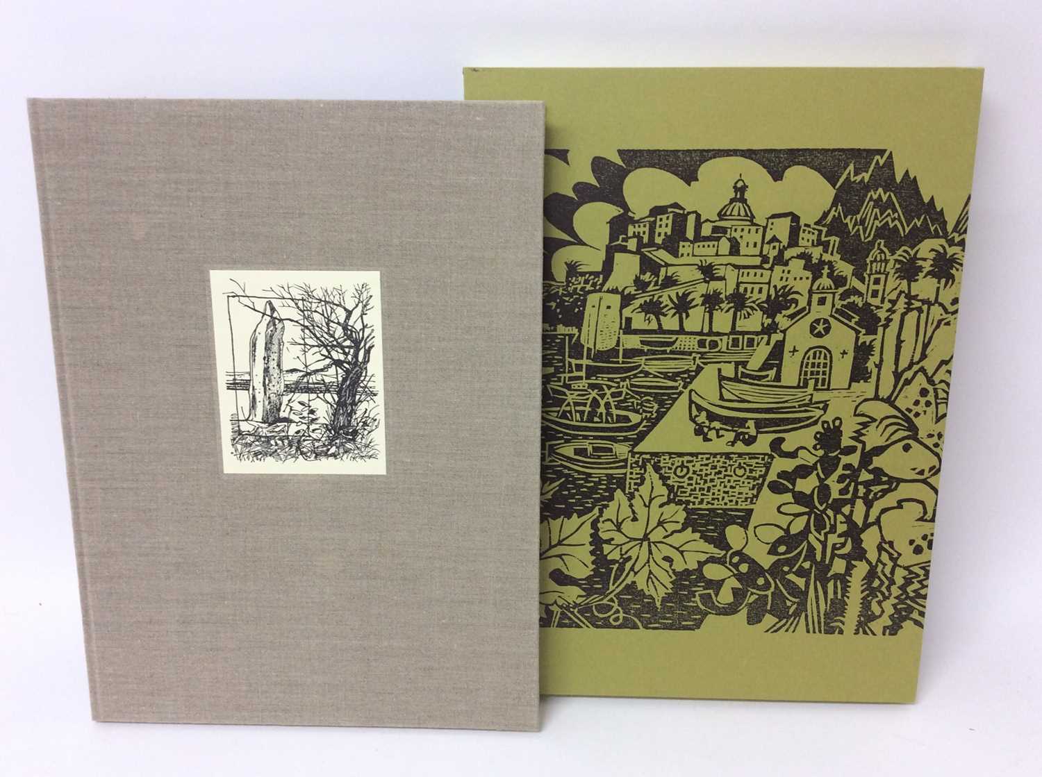 Lot 111 - The Old Stile Press - Rigby Graham. Kippers and Sawdust, limited signed edition, 1992, folio in slip case, together with a box of other publications featuring the illustrations of Rigby Graham incl...