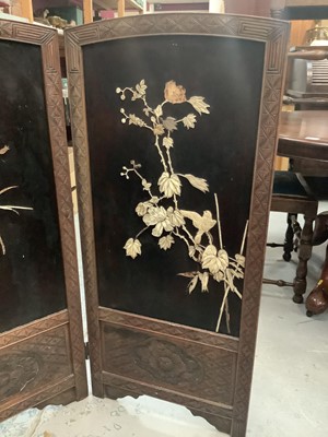 Lot 1017 - Late 19th century Japanese two fold screen