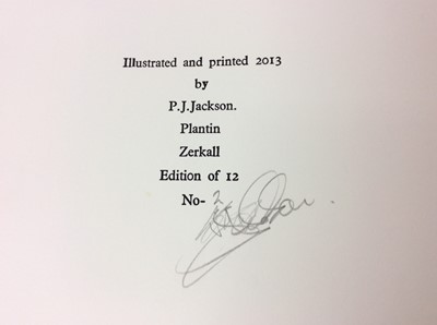 Lot 18 - P. J. Jackson - three very limited edition private publications