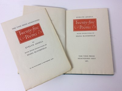 Lot 29 - Evelyn Ansell - Twenty Five Poems, also Poems from the Works of Charles Cotton, illustrated by Claud Lovat Fraser. (2)