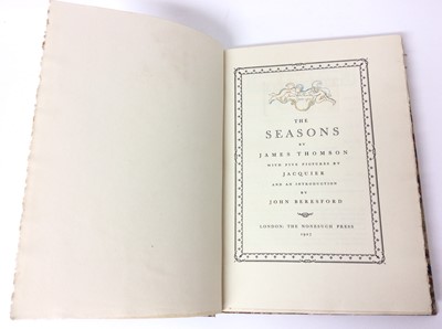 Lot 34 - The Seasons by James Thomson, Nonesuch Press 1927, numbered 186 out of 1,500 copies, 1927