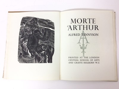 Lot 39 - Alfred Tennyson - Morte d’Arthur, printed London Central School or Arts and Crafts, Holborn
