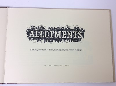 Lot 40 - Margaret Macgregor - Allotments, Whittington Press, 1985, signed and numbered 152/300