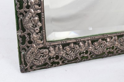 Lot 223 - George V Silver mounted rectangular mirror with easel back