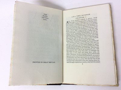 Lot 53 - Patrick Miller - Ana The Runner, Golden Cockerel Press 1937