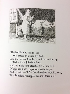 Lot 65 - Edward Lear ‘The Pobble who has no toes’ illustrated Margaret Lock