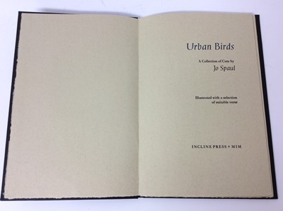 Lot 69 - Jo Spaul - Urban Birds, Incline Press, three further private press books