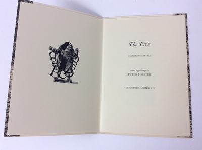 Lot 80 - Andrew Marvell - The Press, together with seven private publications relating to printing