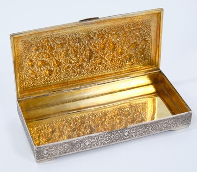 Lot 272 - Iranian silver cigarette box.