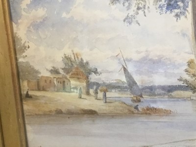 Lot 189 - Harry Hemeresley St George (late 19th / early 20th century), river scene, Sri Lanka, watercolour