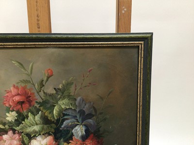 Lot 25 - M. Black, 20th century, oil on panel - still life summer flowers, signed, 39.5cm x 29.5cm, framed