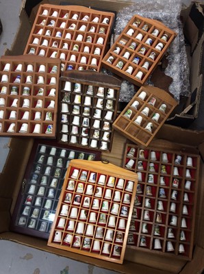 Lot 446 - Large collection of porcelain thimbles