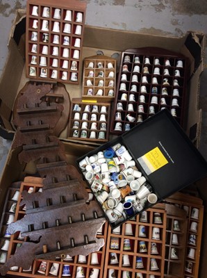 Lot 446 - Large collection of porcelain thimbles