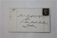 Lot 1392 - Postal History - G.B. 1840 1d black on cover...