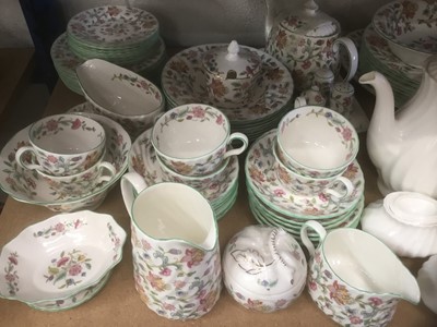 Lot 222 - Minton Haddon Hall service, together with a Doulton coffee service