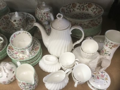 Lot 222 - Minton Haddon Hall service, together with a Doulton coffee service