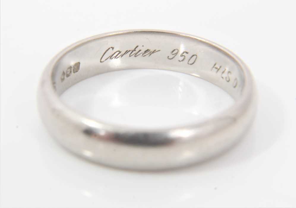 Lot 539 - Cartier platinum wedding ring