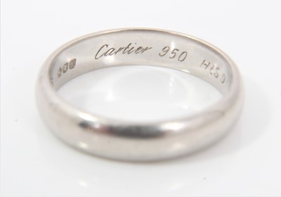 Lot 539 - Cartier platinum wedding ring