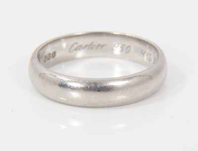 Lot 539 - Cartier platinum wedding ring